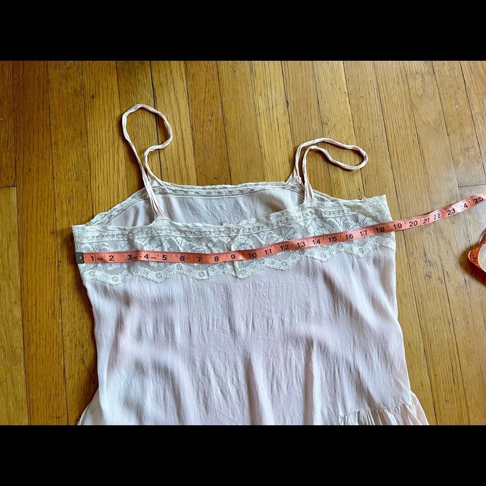 20s Vintage Flapper Pink Silk Step-In - Picture 11 of 16